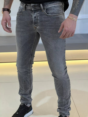 Calça Diesel Sleenker-X Stretch Skinny Masculino Cinza Escuro