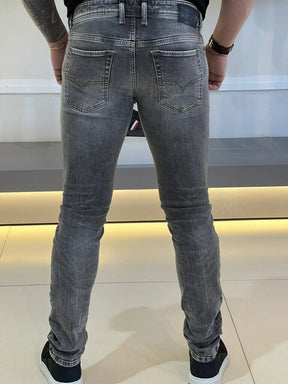 Calça Diesel Sleenker-X Stretch Skinny Masculino Cinza Escuro