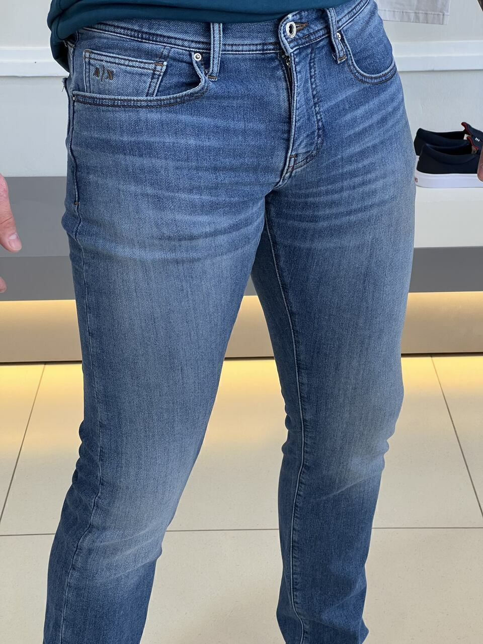 Calça Armani Exchange Jeans Slim 6RZJ13Z1TTZ Masculino Azul