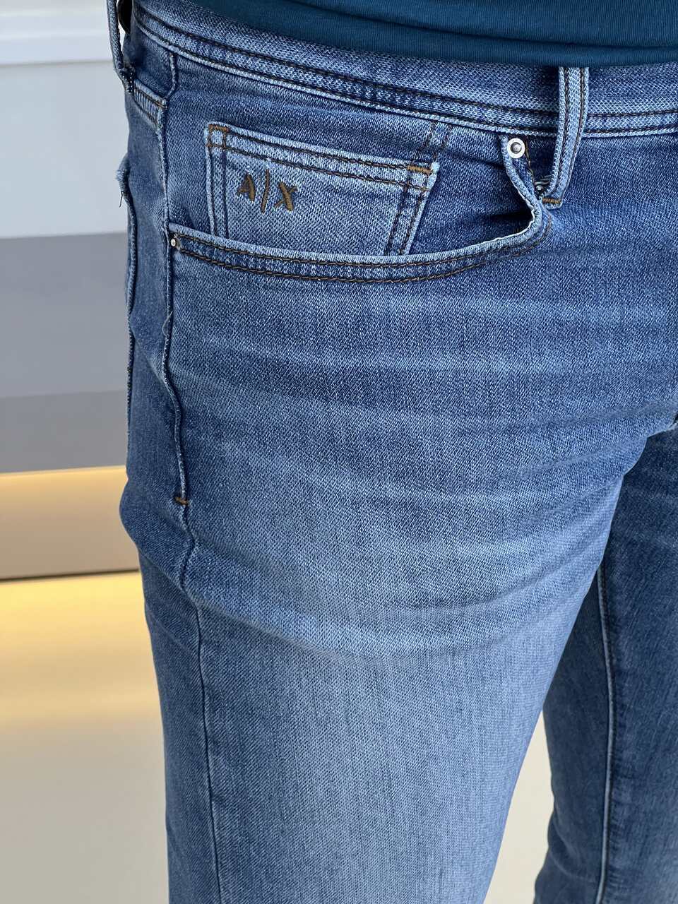 Calça Armani Exchange Jeans Slim 6RZJ13Z1TTZ Masculino Azul