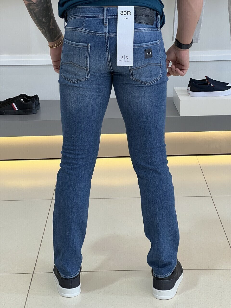 Calça Armani Exchange Jeans Slim 6RZJ13Z1TTZ Masculino Azul