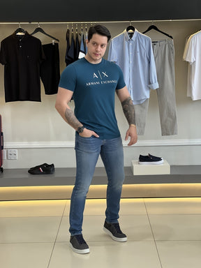 Calça Armani Exchange Jeans Slim 6RZJ13Z1TTZ Masculino Azul