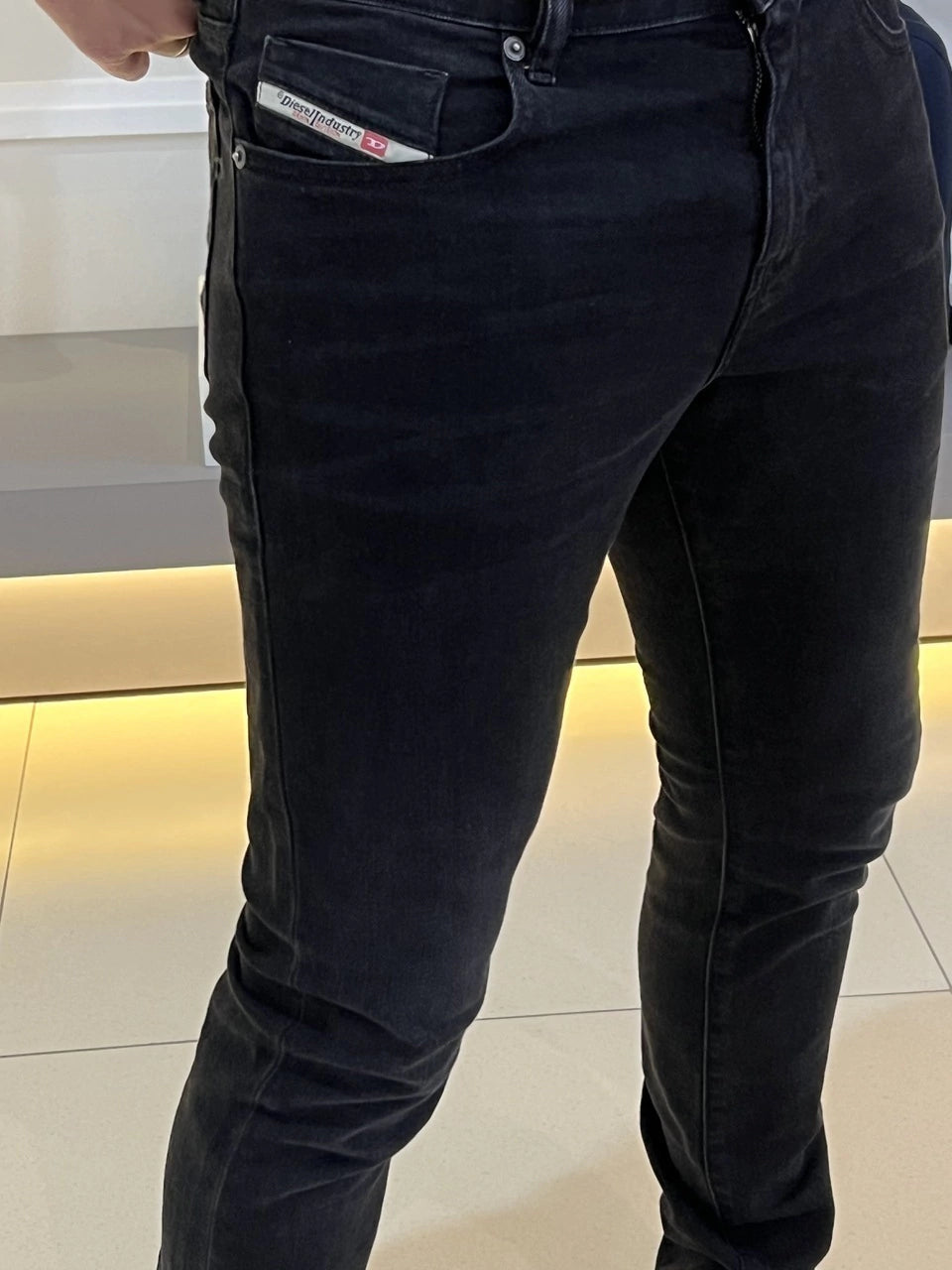 Calça Diesel Jeans 2019 D-Strukt Slim Fit Masculino Preto