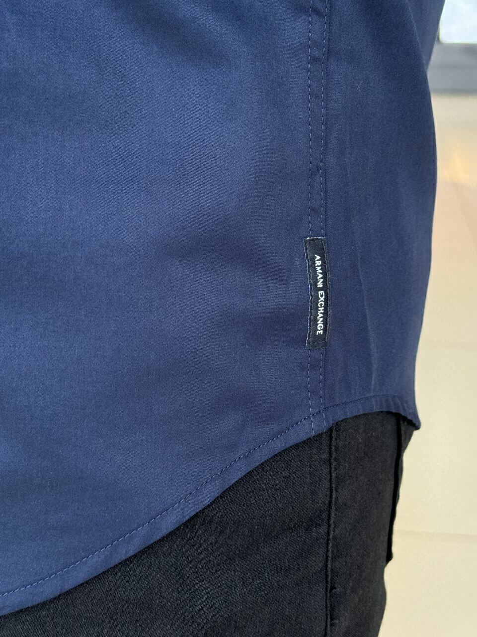 Camisa Armani Exchange Manga Longa Slim Masculino