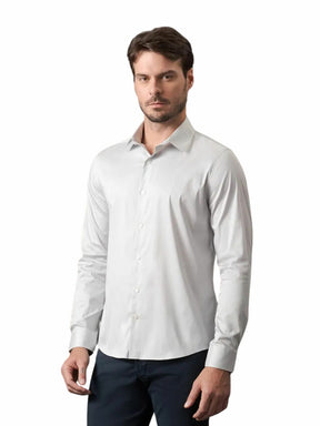Camisa Calvin Klein Manga Longa Slim Fit CK Bordado Masculino