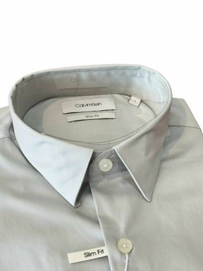 Camisa Calvin Klein Manga Longa Slim Fit CK Bordado Masculino