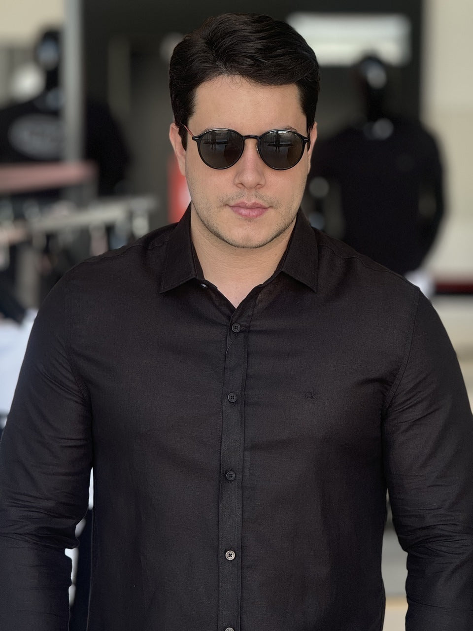 Camisa Calvin Klein Manga Longa Slim Fit Masculino