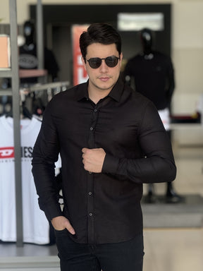 Camisa Calvin Klein Manga Longa Slim Fit Masculino