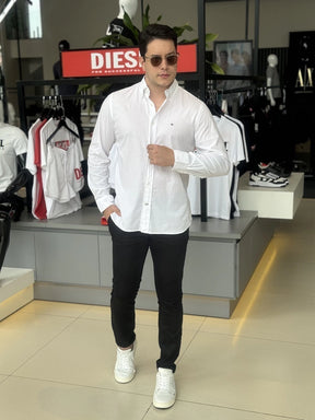 Camisa Tommy Hilfiger Manga Longa Thflex Regular Fit Masculino