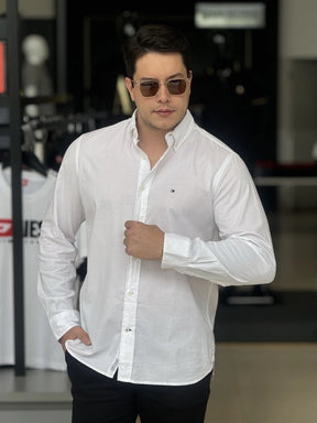 Camisa Tommy Hilfiger Manga Longa Thflex Regular Fit Masculino