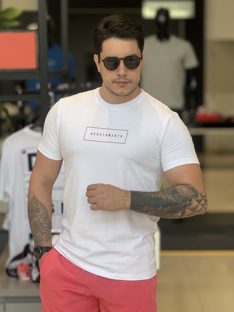 Camiseta Acostamento Black Elastano Masculino