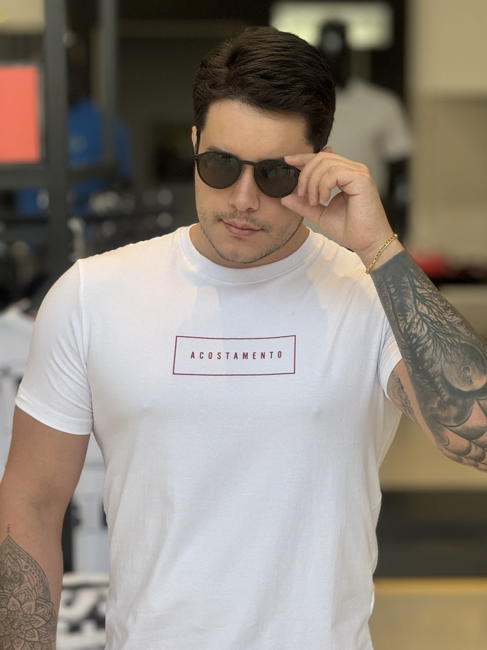 Camiseta Acostamento Black Elastano Masculino