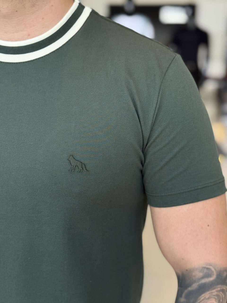 Camiseta Acostamento Casual Elastano Masculino