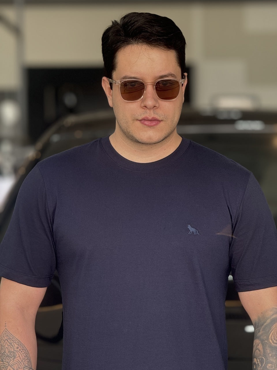 Camiseta Acostamento Lobo Bordado Masculino