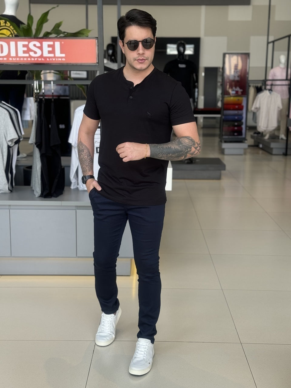 Camiseta Acostamento Casual Masculino