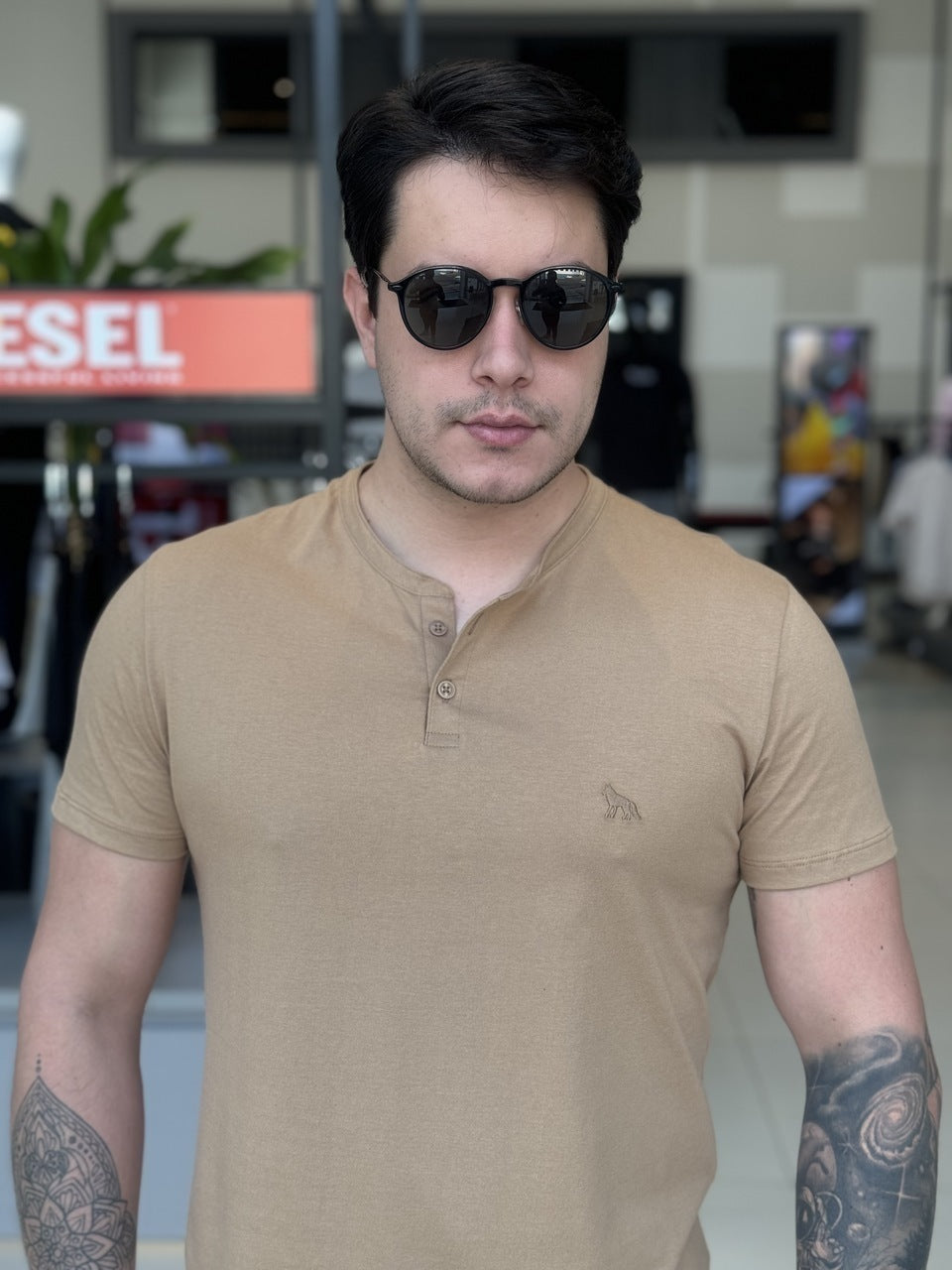 Camiseta Acostamento Casual Masculino