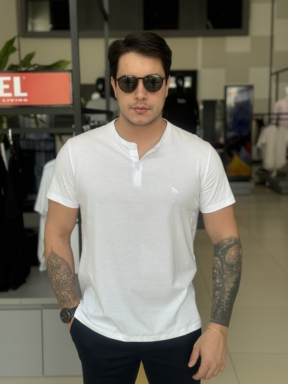 Camiseta Acostamento Casual Masculino
