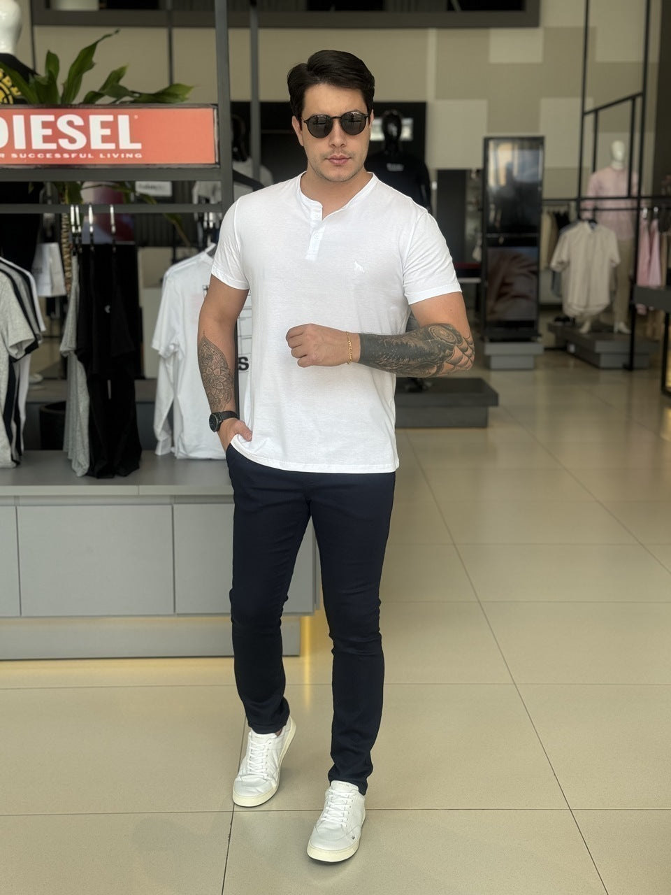 Camiseta Acostamento Casual Masculino
