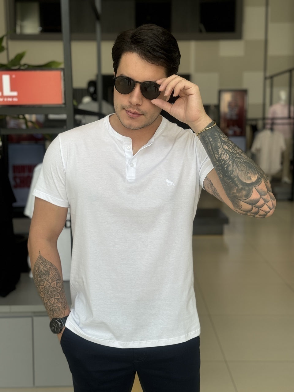 Camiseta Acostamento Casual Masculino