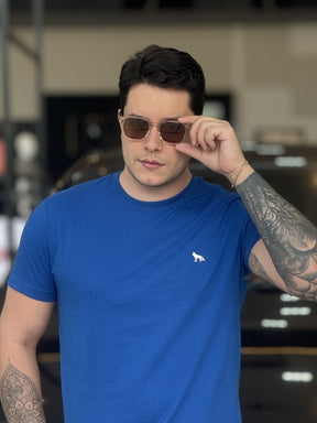 Camiseta Acostamento Lobo nas Costas Masculino