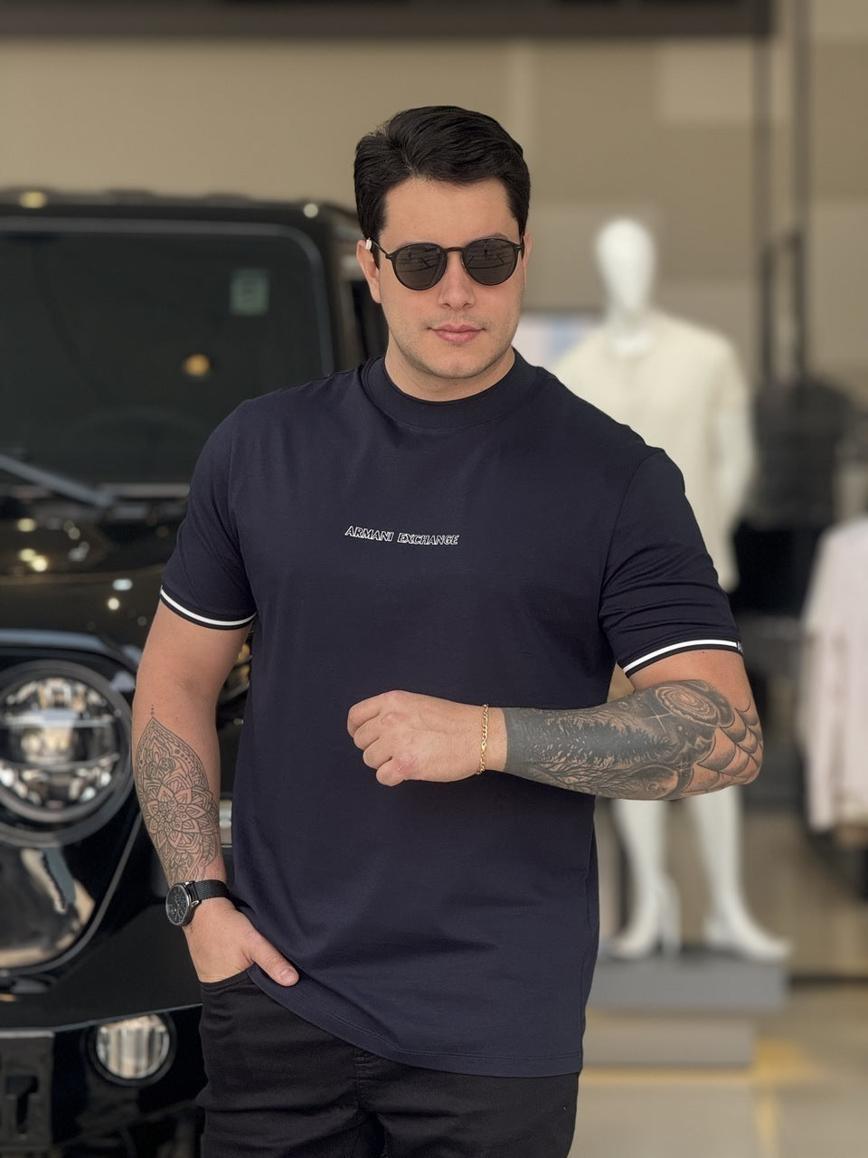 Camiseta Armani Exchange Logo Frontal Masculino
