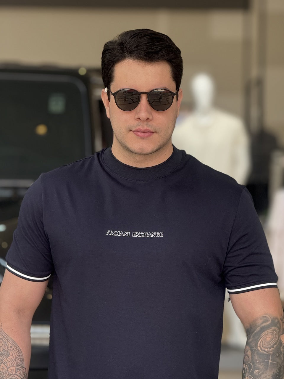 Camiseta Armani Exchange Logo Frontal Masculino