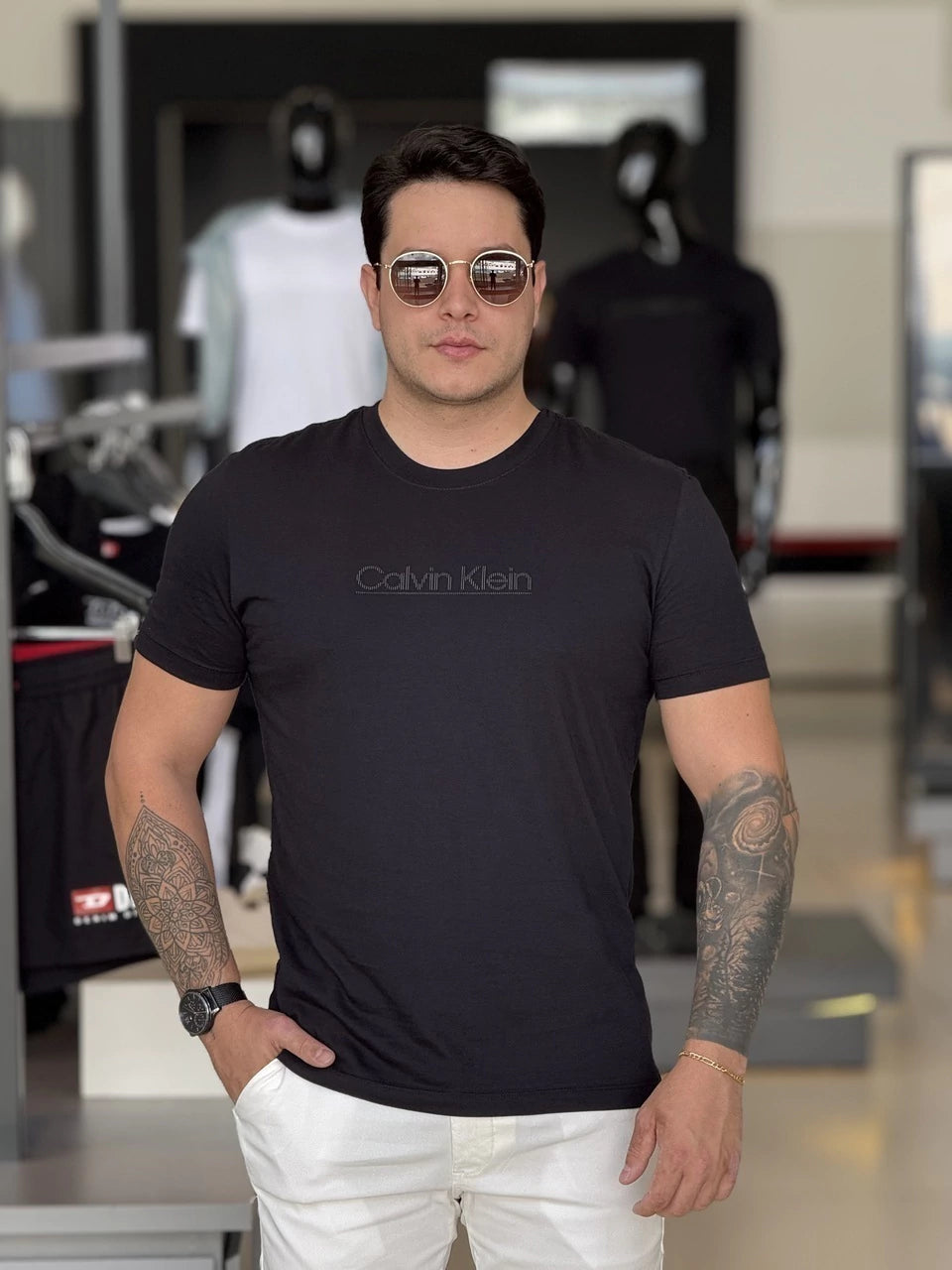 Camiseta Calvin Klein Lines Masculino