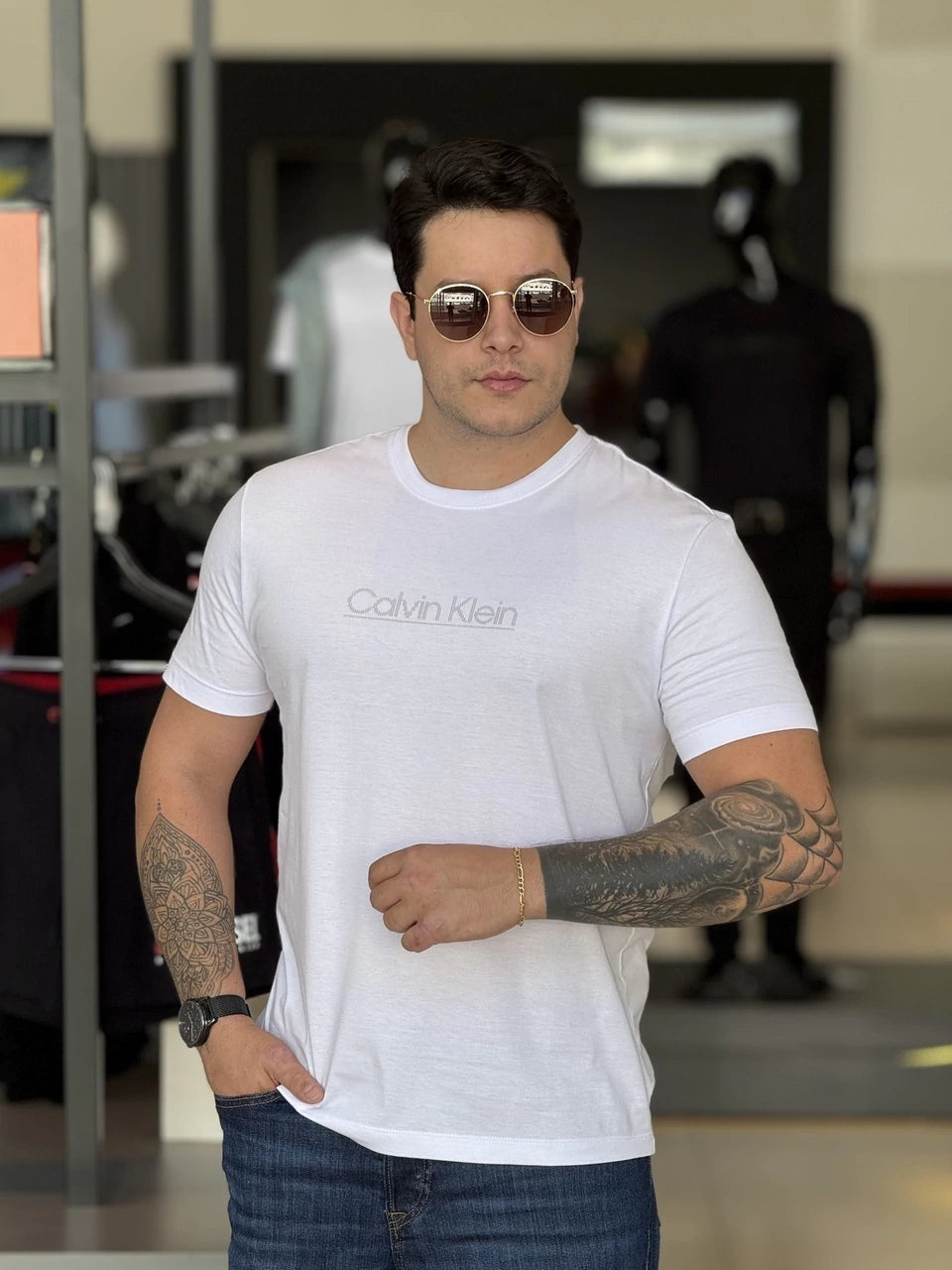 Camiseta Calvin Klein Lines Masculino