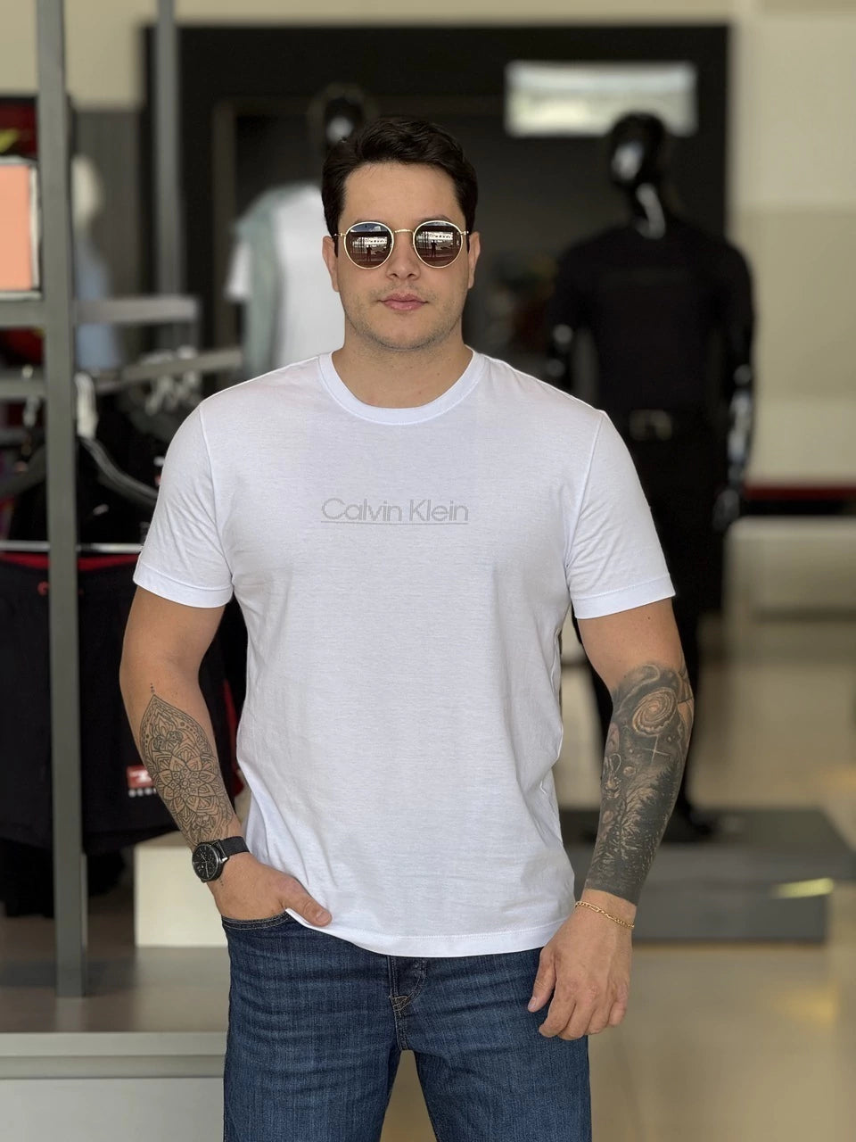 Camiseta Calvin Klein Lines Masculino