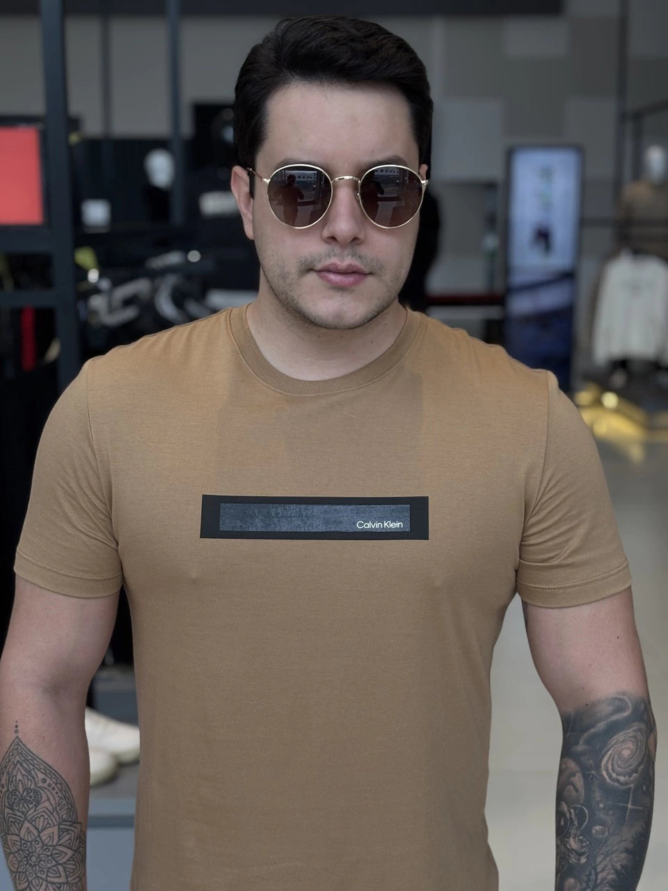 Camiseta Calvin Klein Stripe Gel Masculino