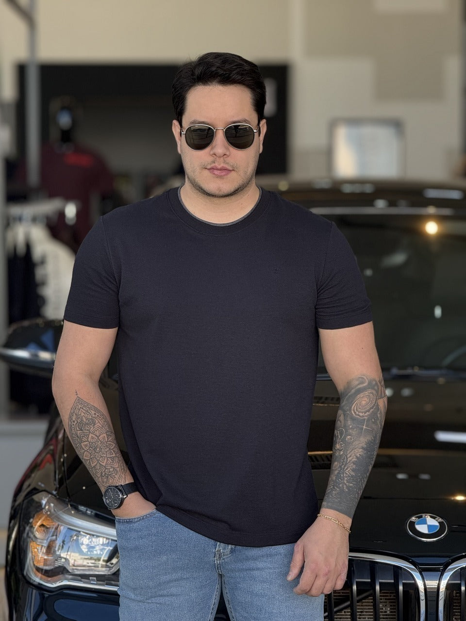 Camiseta Calvin Klein Gola Dupla Masculino