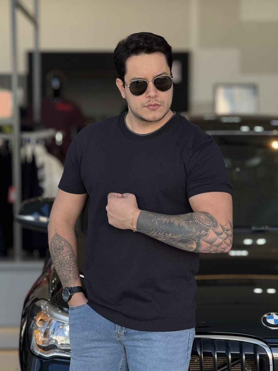Camiseta Calvin Klein Gola Dupla Masculino