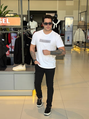 Camiseta Calvin klein Box Striped Masculino