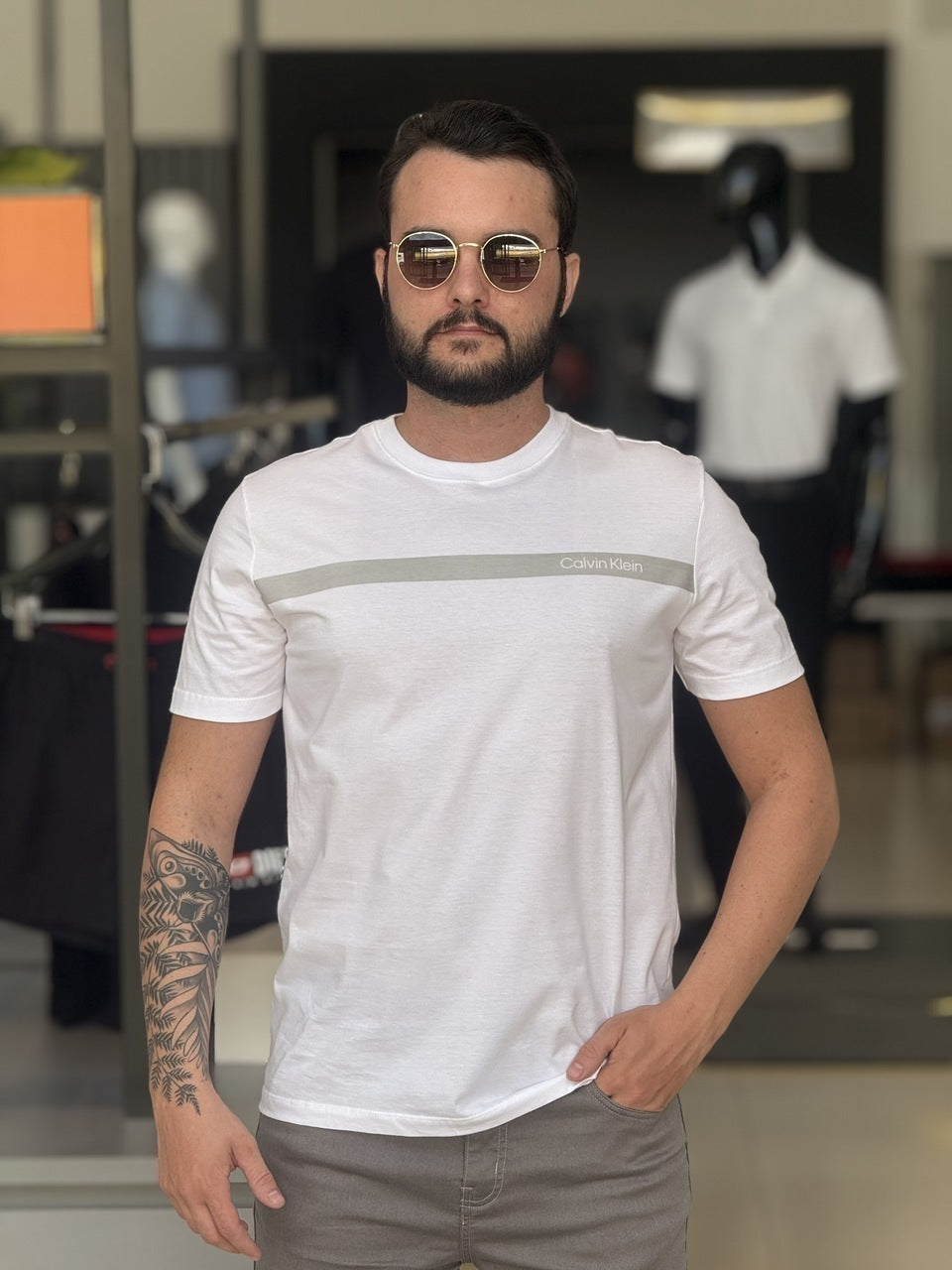 Camiseta Calvin Klein Palito Gel Masculino