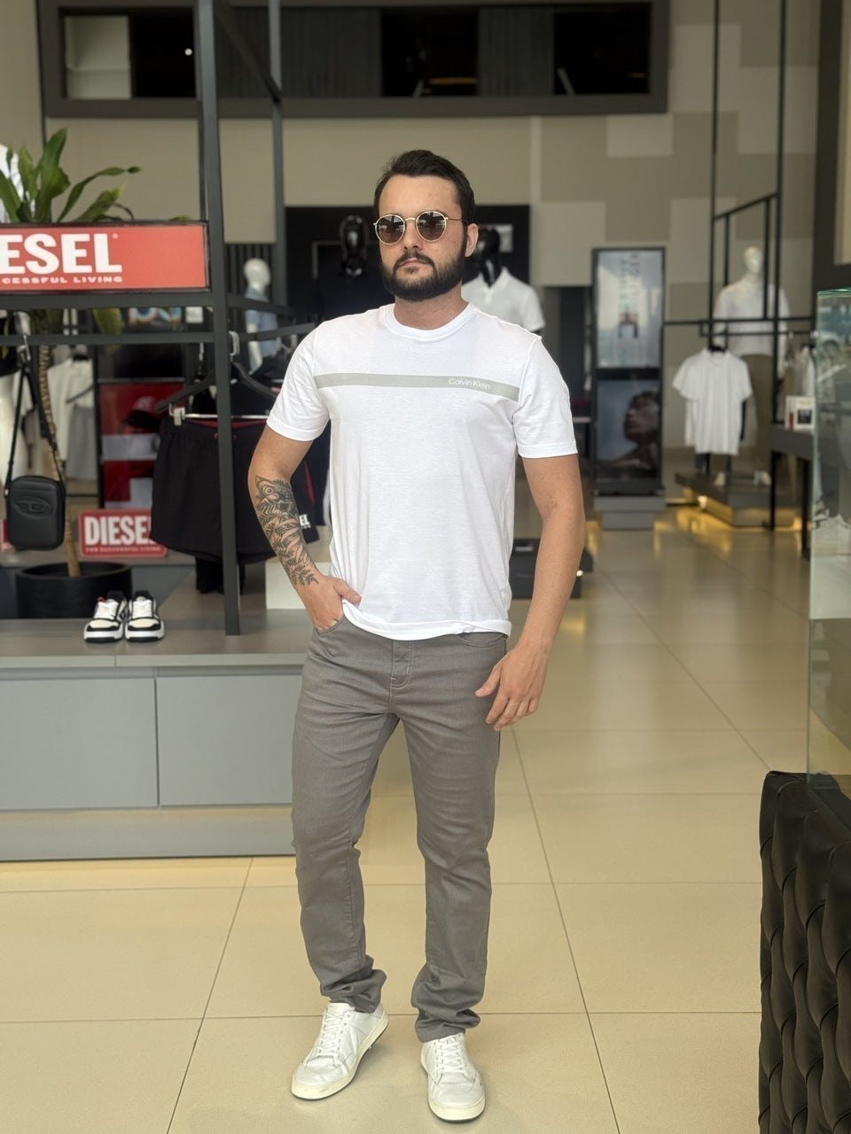 Camiseta Calvin Klein Palito Gel Masculino