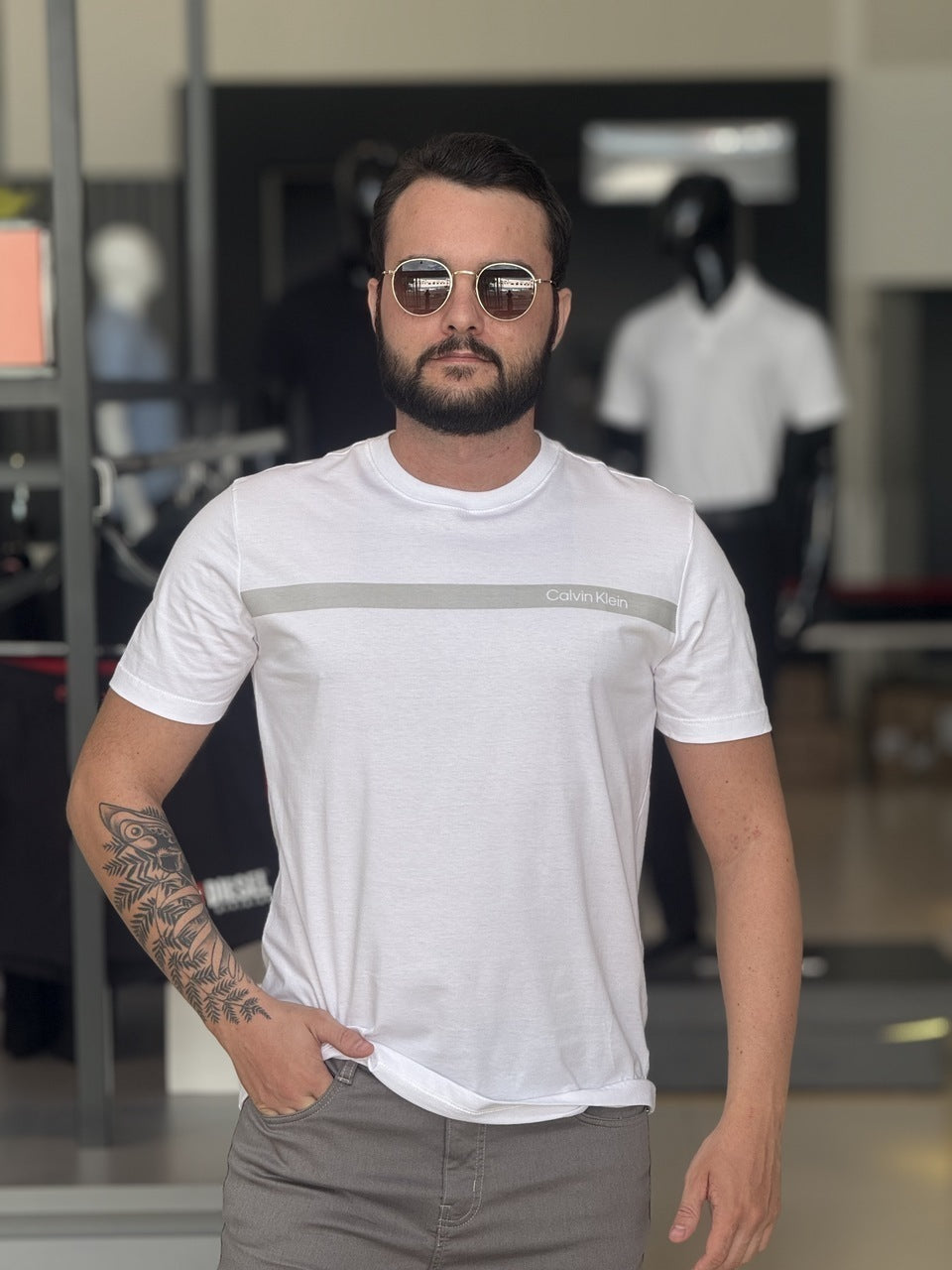 Camiseta Calvin Klein Palito Gel Masculino