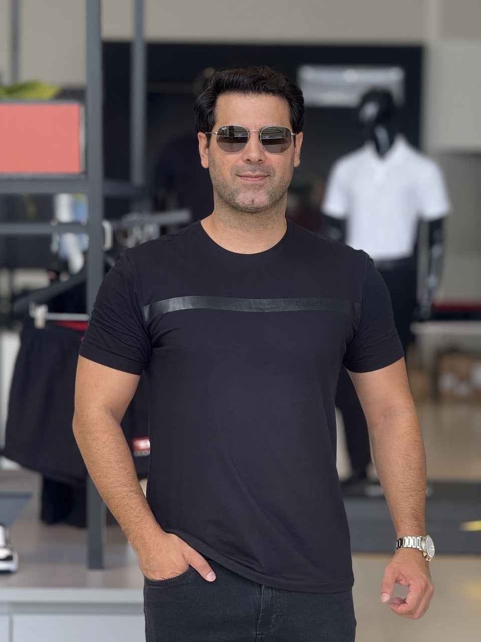 Camiseta Calvin Klein Palito Gel Masculino