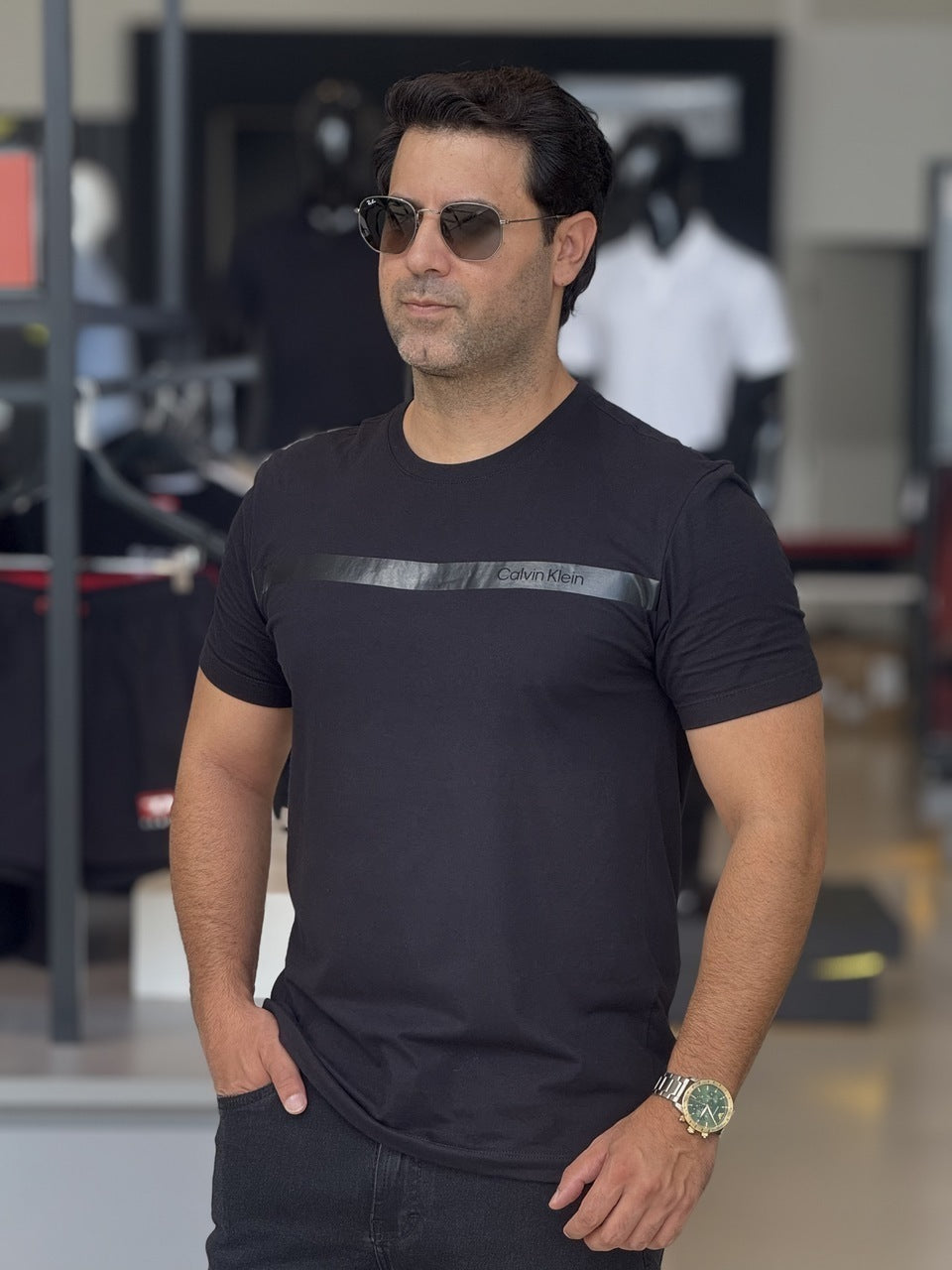 Camiseta Calvin Klein Palito Gel Masculino