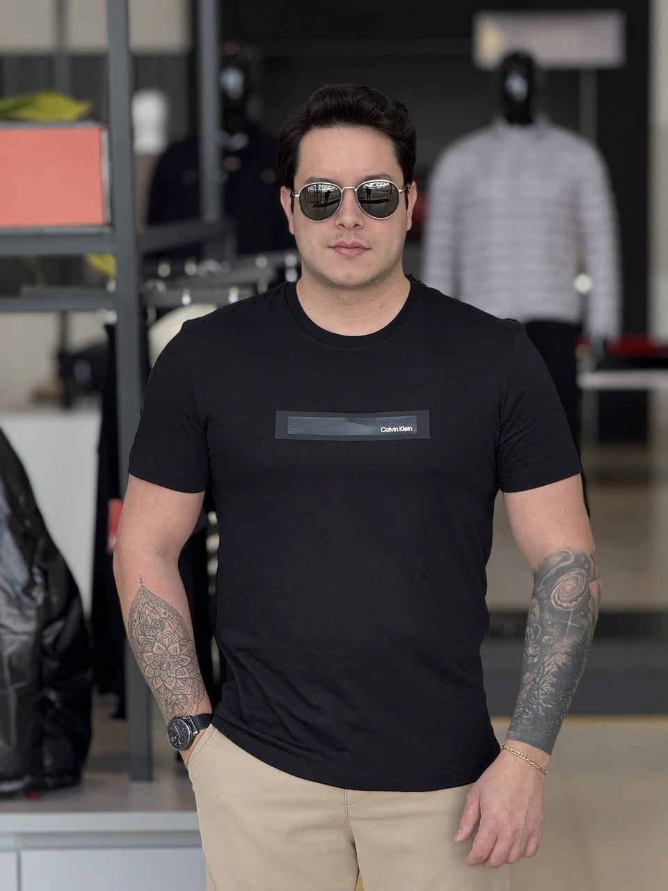 Camiseta Calvin Klein Stripe Gel Masculino