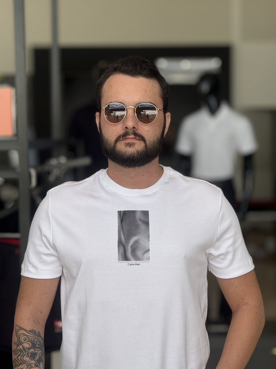 Camiseta Calvin Klein Suedine Masculino