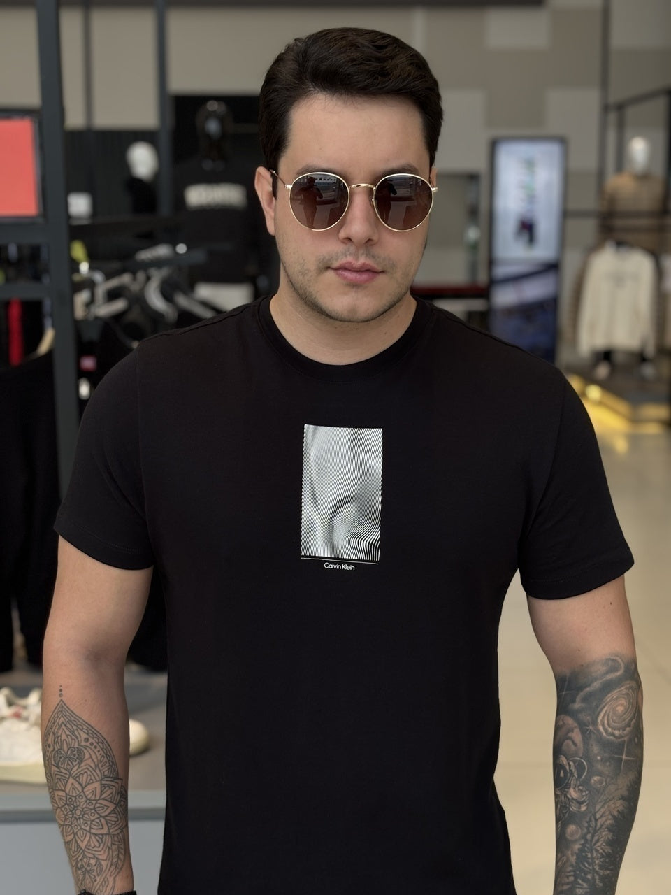 Camiseta Calvin Klein Suedine Masculino