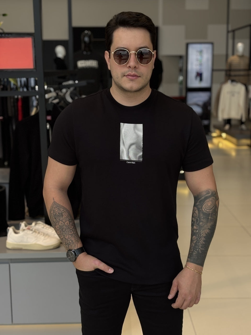 Camiseta Calvin Klein Suedine Masculino