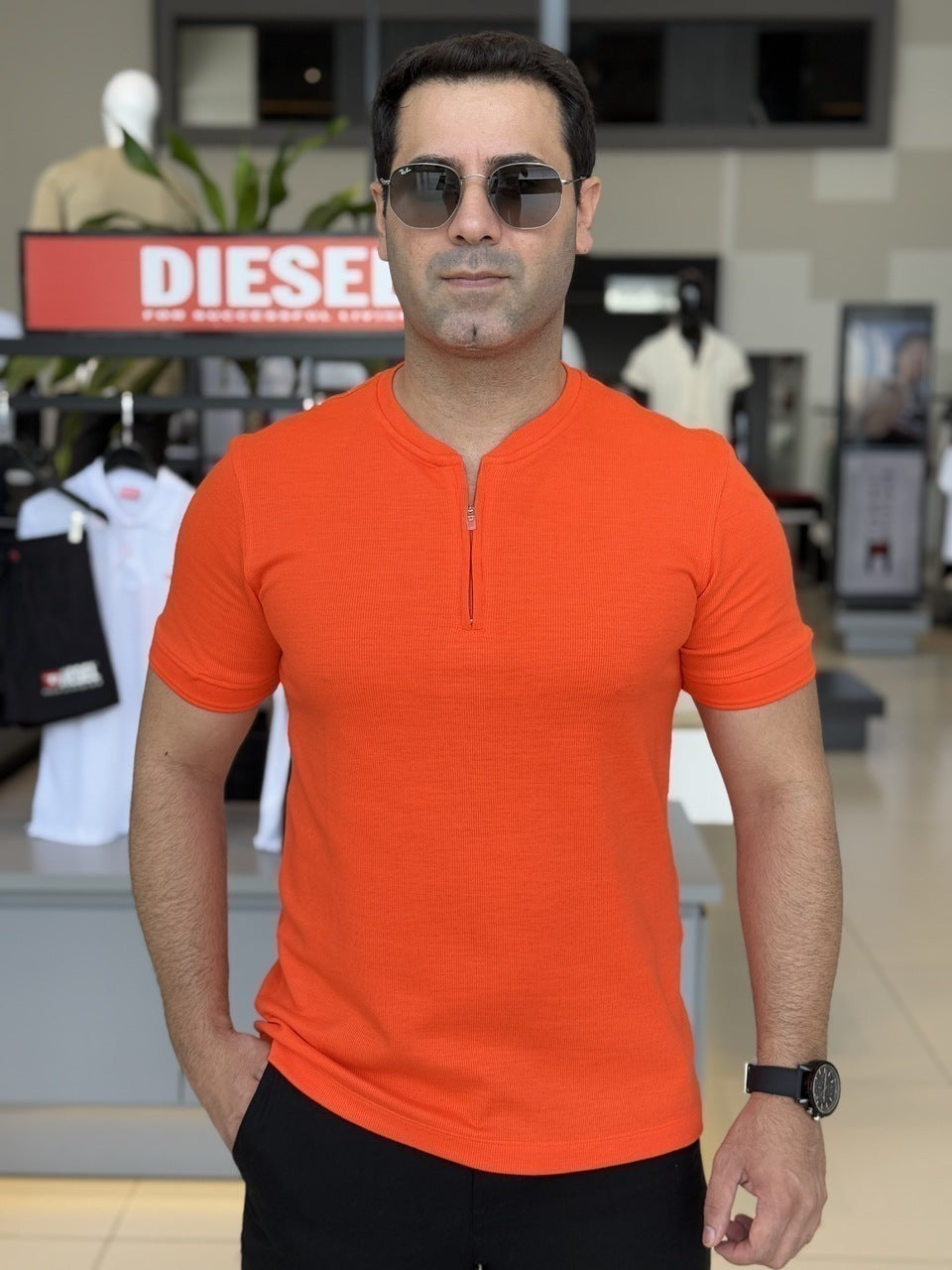 Camiseta Impire Fine com Zíper Masculino
