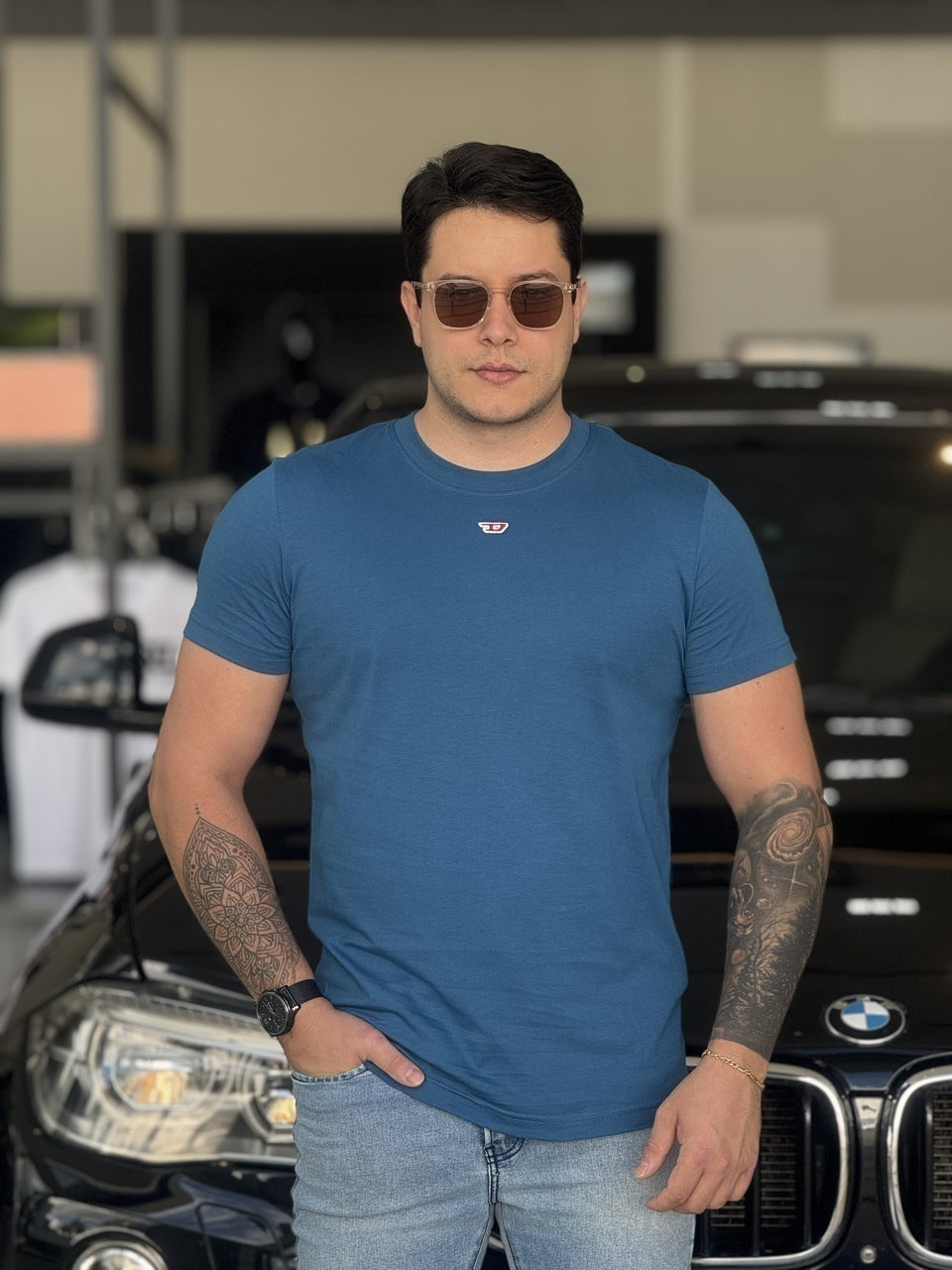Camiseta Diesel T-Diegor-D Logo Bordado Masculino