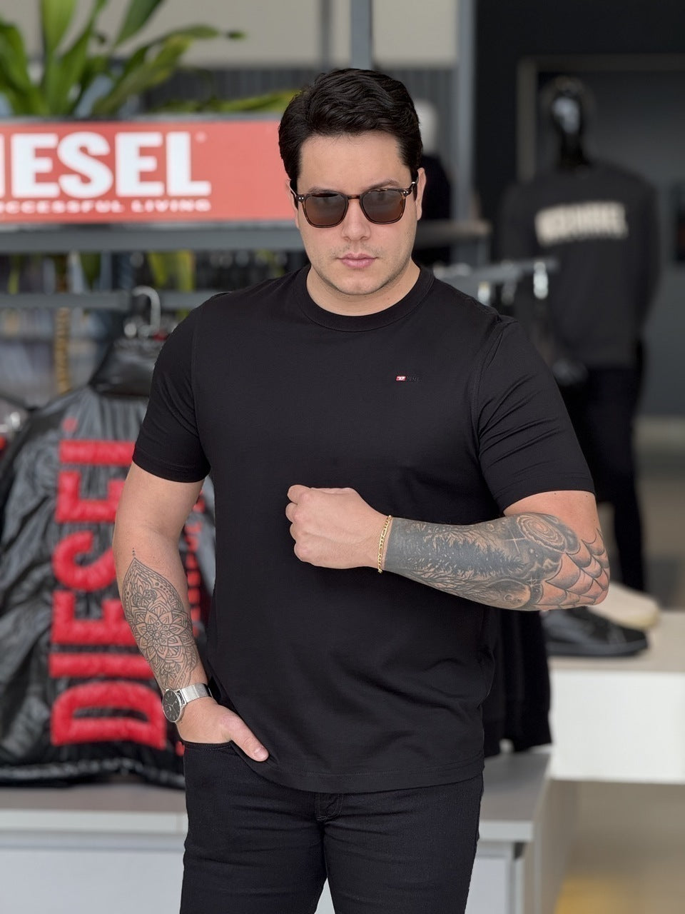 Camiseta Diesel T-Adjust Microdiv Masculino