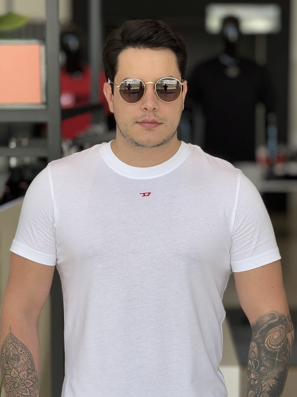 Camiseta Diesel T-Diegor-D Logo Bordado Masculino