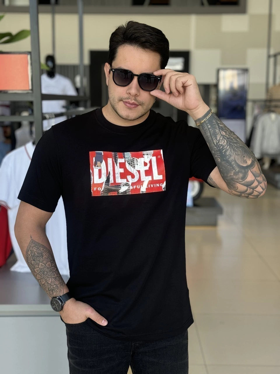 Camiseta Diesel T-Just-L13-Maglietta Masculino