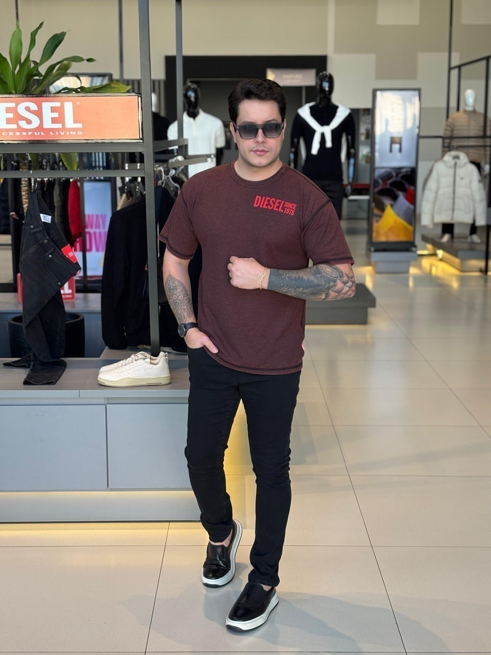 Camiseta Diesel T-Burnxt Magliettac Masculino