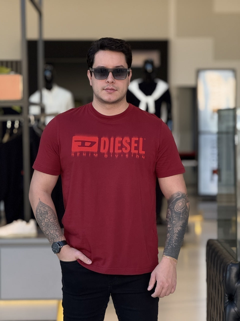 Camiseta Diesel T-Adjust-Q7 Magliett Masculino