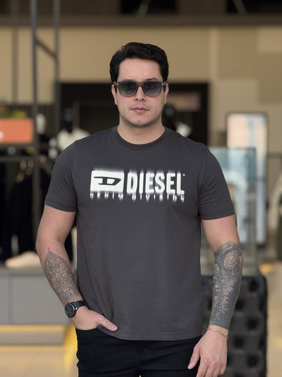 Camiseta Diesel T-Adjust-Q7 Magliett Masculino